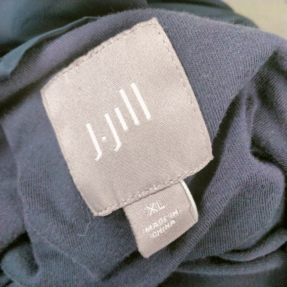 J Jill Rain Jacket Womens XL Blue 4 Pocket Lightweight Utility Outdoor Zip Lined - Picture 5 of 10